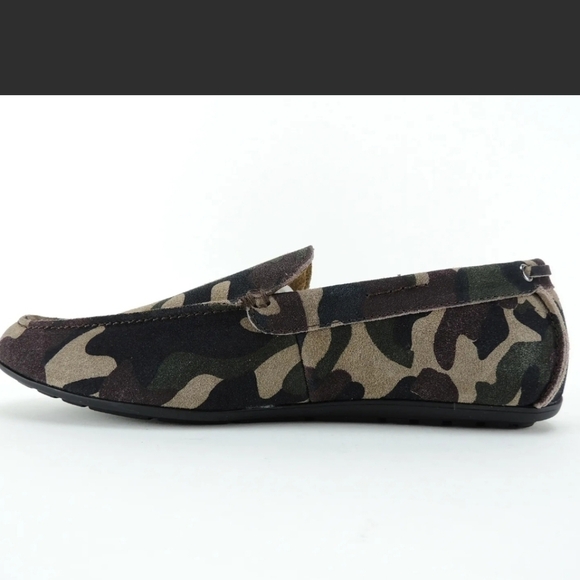 NWOT MEN'S ALFANI BROMLEY CAMO SUEDE DRIVER SZ 9M - Picture 2 of 5